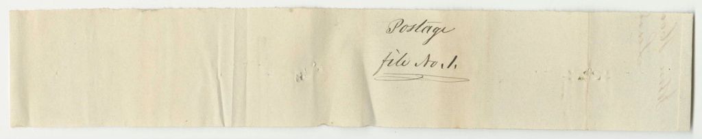 Miniature of Postage File No. 1 from the Account of the Land Agent