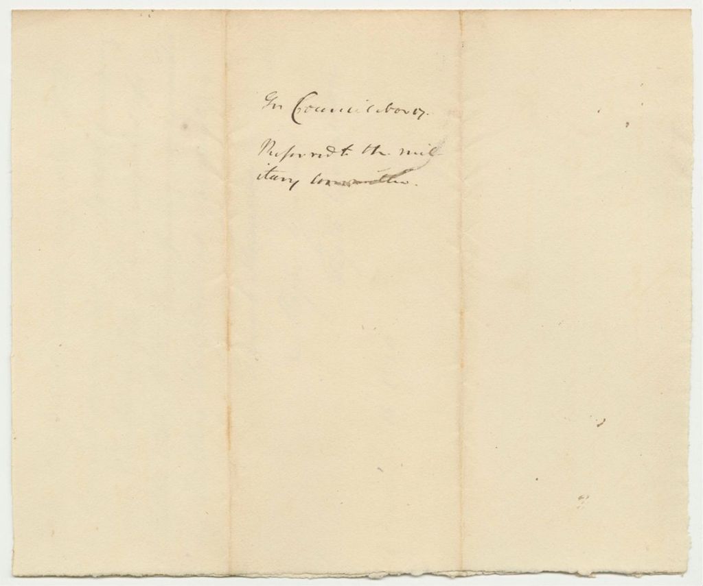 Miniature of Letter of General Samuel Fessenden RE: Men for the Thompson Pond Platoon Serving in the Poland Militia