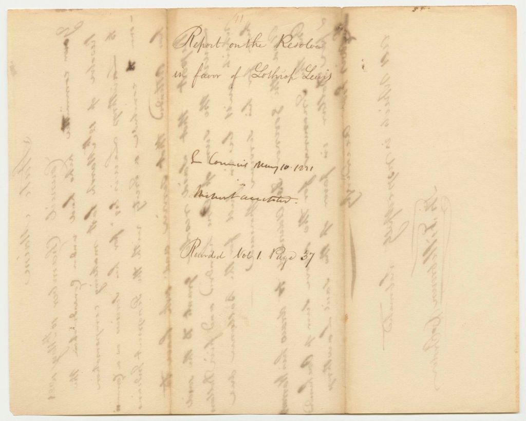 Miniature of Report 41: Report on the Resolve in Favor of Lothrop Lewis