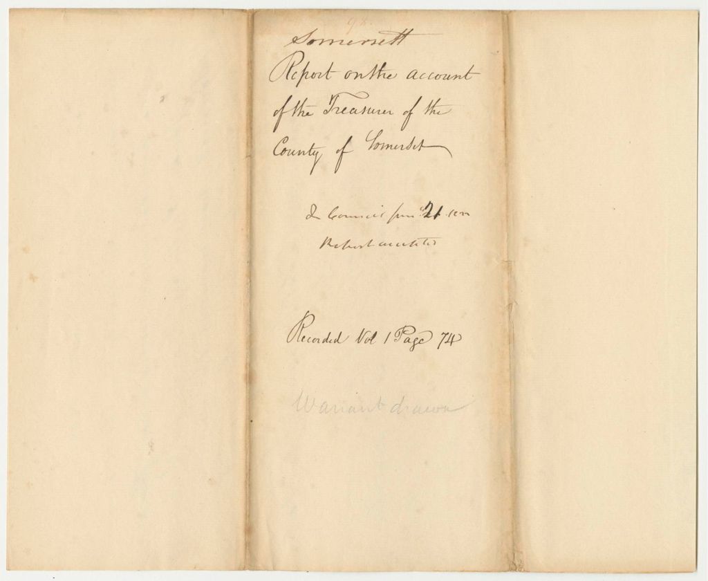 Miniature of Report 98: Report on the Account of the Treasurer of the County of Somerset
