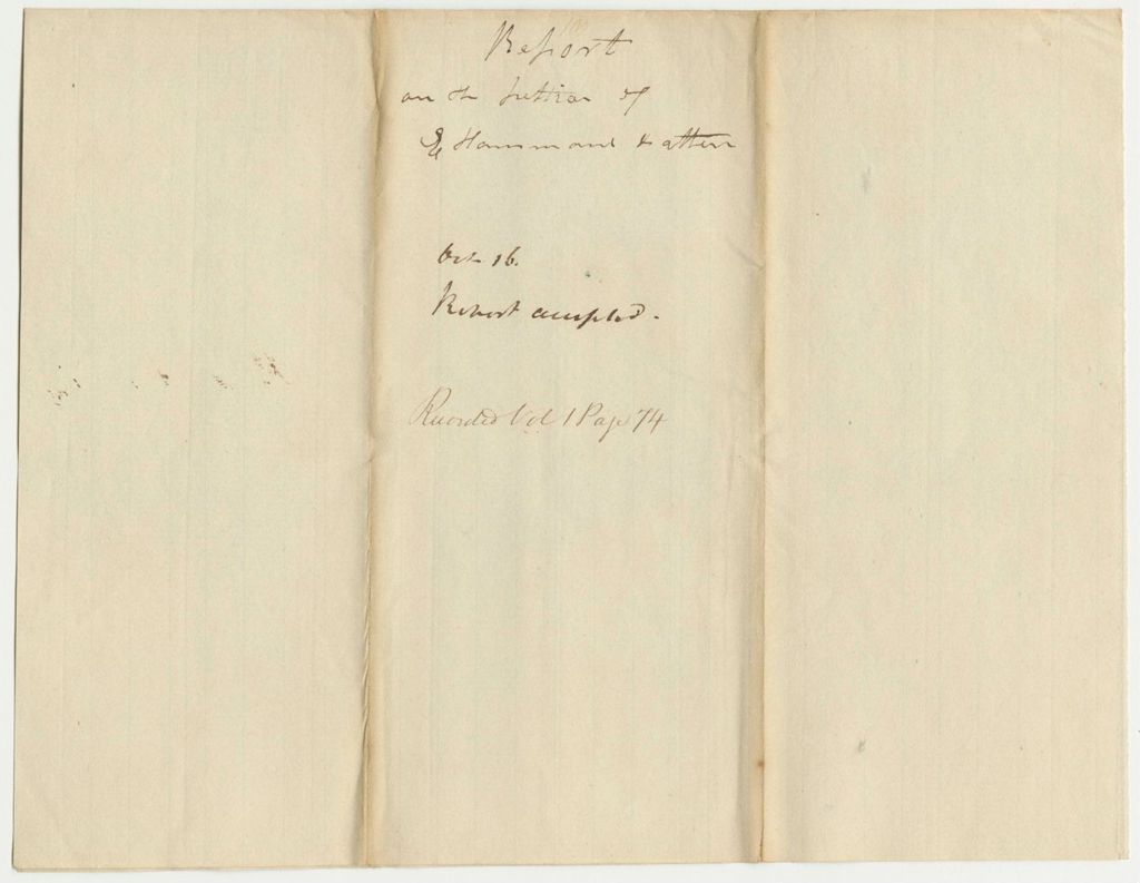 Miniature of Report 102: Report on the Petition of E. Hammons and others
