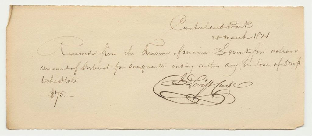 Miniature of Receipt No. 7, Cumberland Park