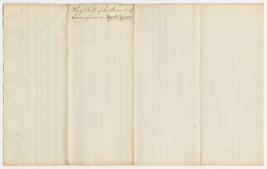 Miniature of Pay Roll of the Board of Commissioners - fourth session