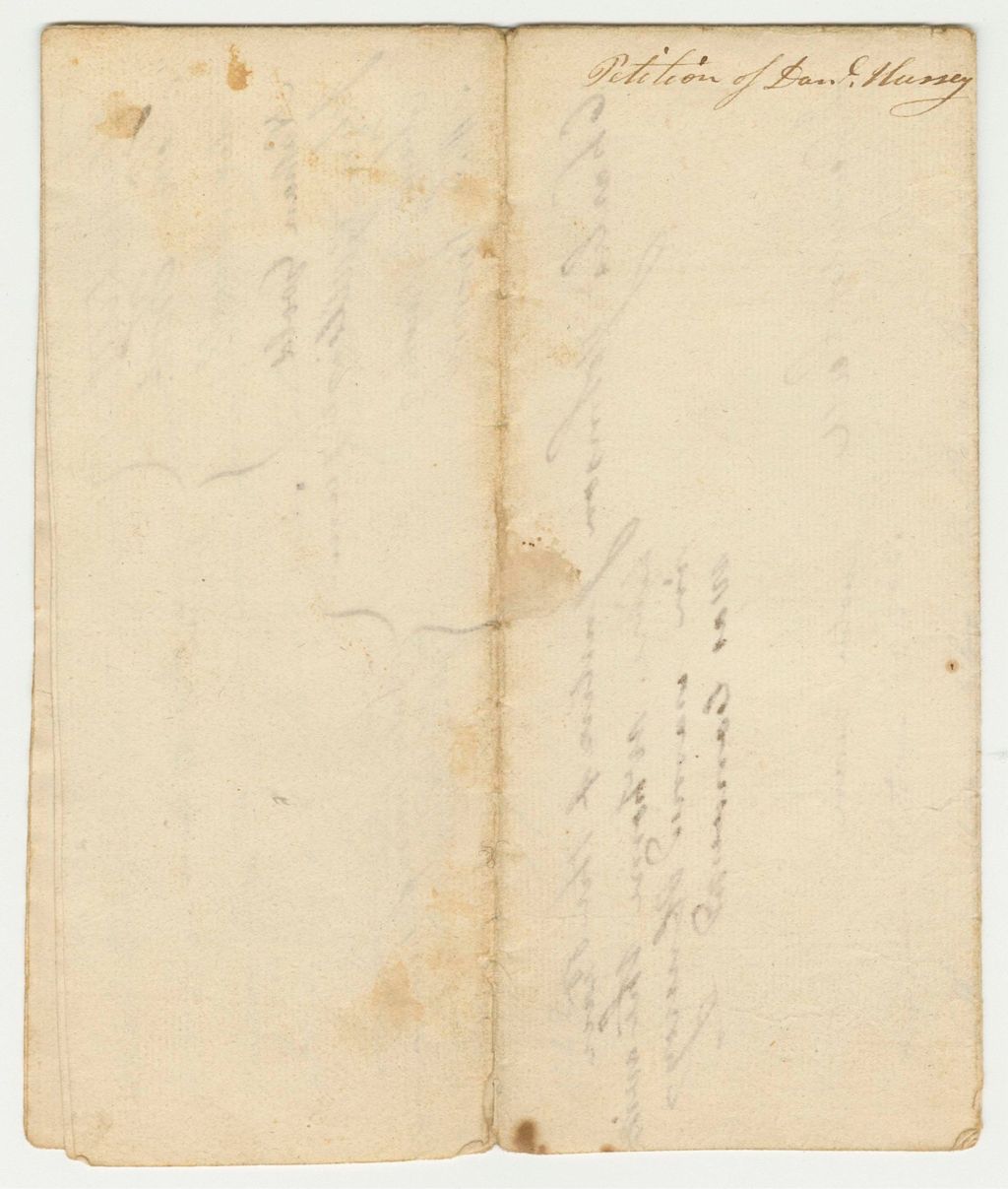 Miniature of Petition of Daniel Hussey for a Pardon