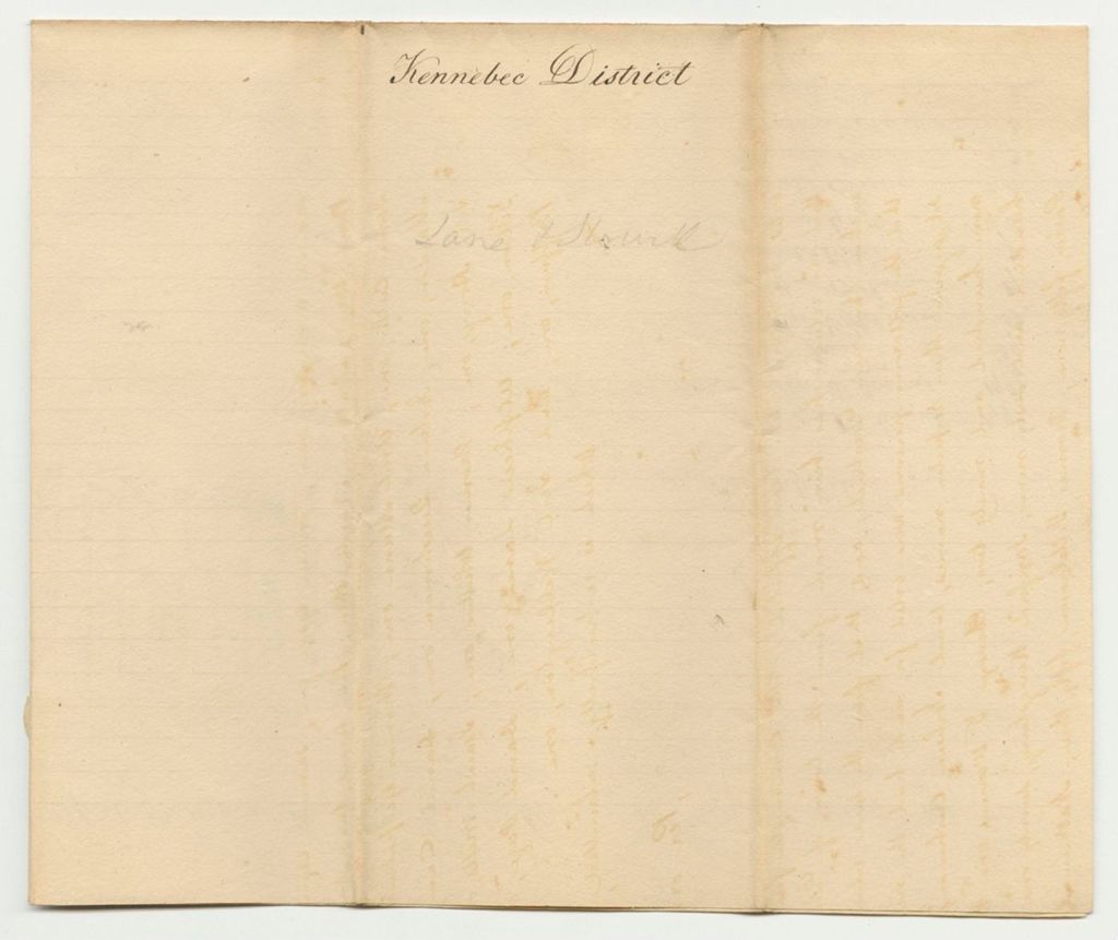 Miniature of List of Votes for Representative in Congress from Kennebec District