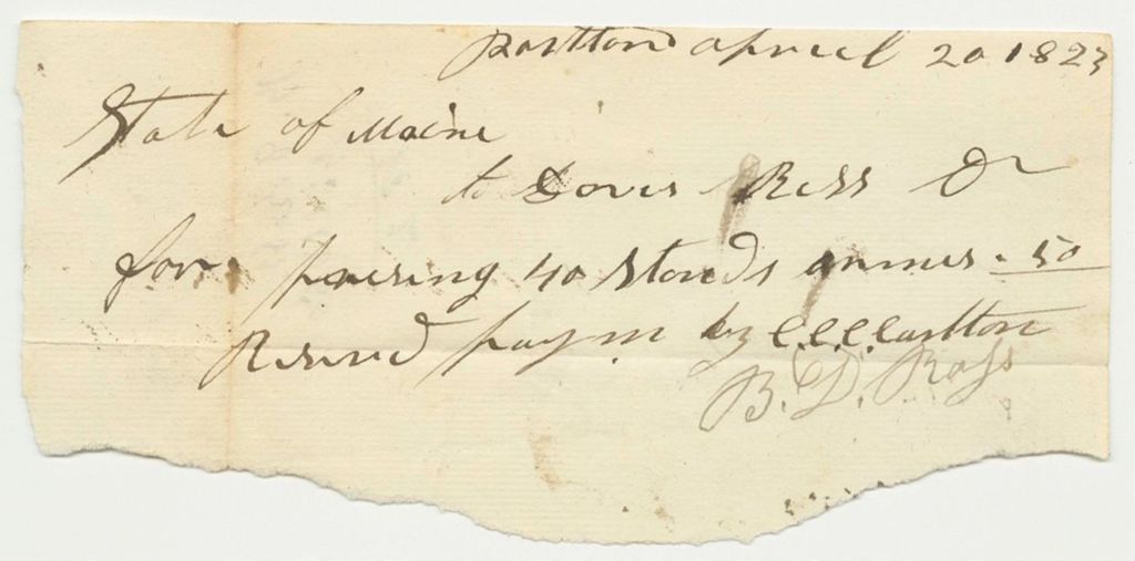 Miniature of Receipt No. 2 for B.D. Ross