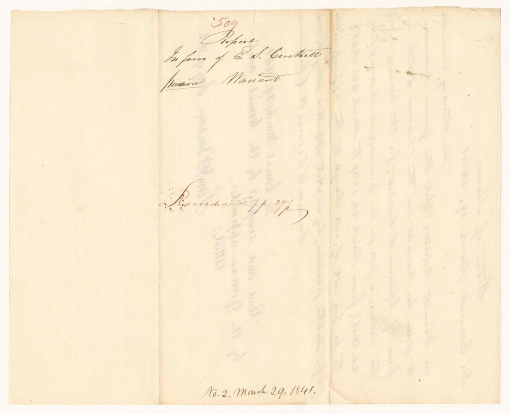 Miniature of Report 509: Report in Favor of Ephraim S. Crockett, for Miltia Pension