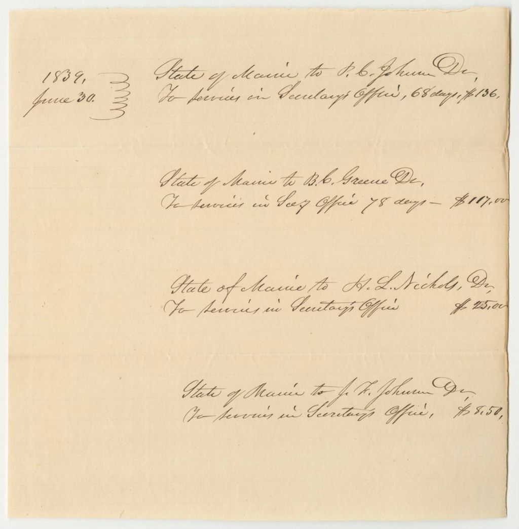 Miniature of Accounts of the Secretary of State's Clerks