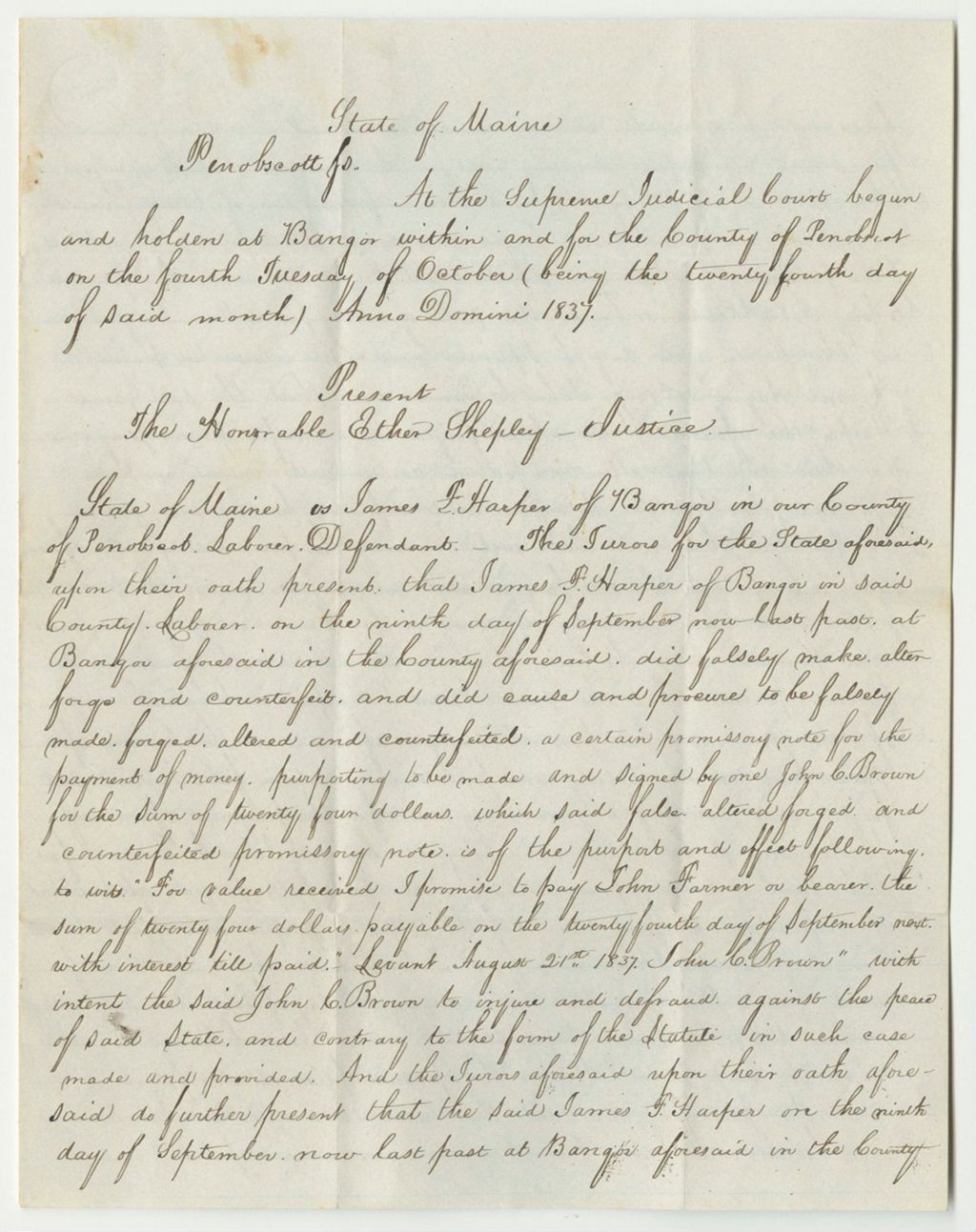 Miniature of State v. James F. Harper, Copy of Record