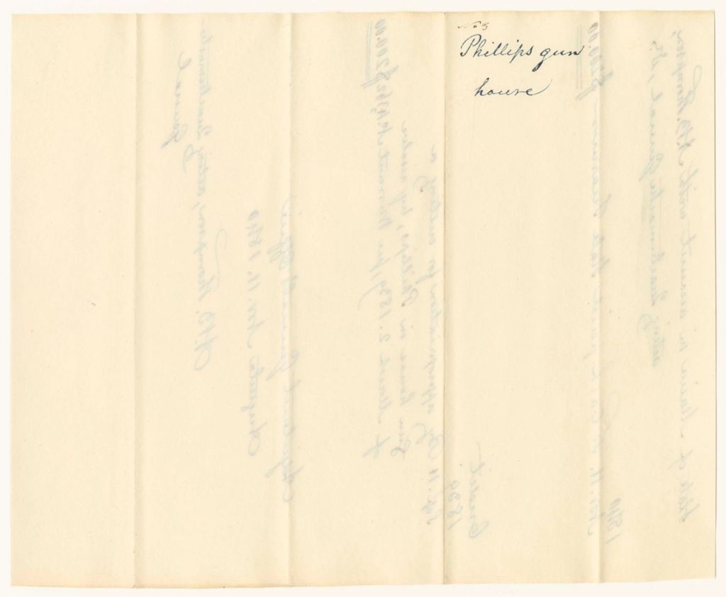 Miniature of Account of Abner B. Thomas, Quarter Master General, for the erection of a gun house in Phillips