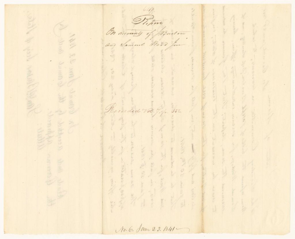 Miniature of Report 640: Report on the Account of Burton and Samuel Wood Jr., for Services in Secretary of State's Office
