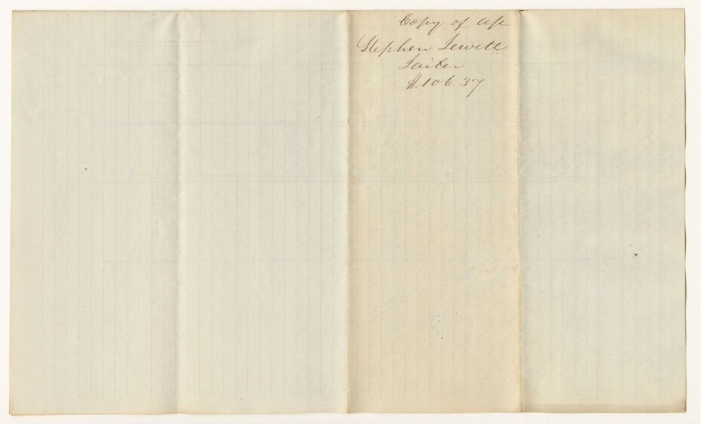 Miniature of Account exhibited by Stephen Jewett, under keeper of the States Jail at Alfred in the County of York, of expenses incurred for the support of poor prisoners therein committed upon a charge or conviction of crimes against the State of Maine, charged to the State from October 12th to December 21st 1841