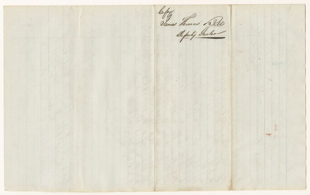 Miniature of Account exhibited by James Thomas, Under Keeper of the States Gaol at Alfred in the County of York, of the expenses incurred for the support of poor prisoners therein committed upon a charge or conviction of crimes against the State of Maine charged to the State from February 23rd to May 24th 1842