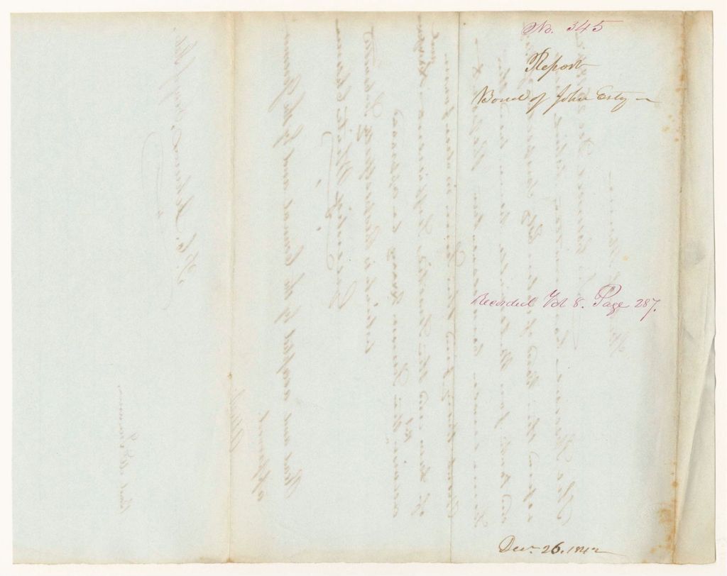 Miniature of Report 345: Report - Bond of John Etsy