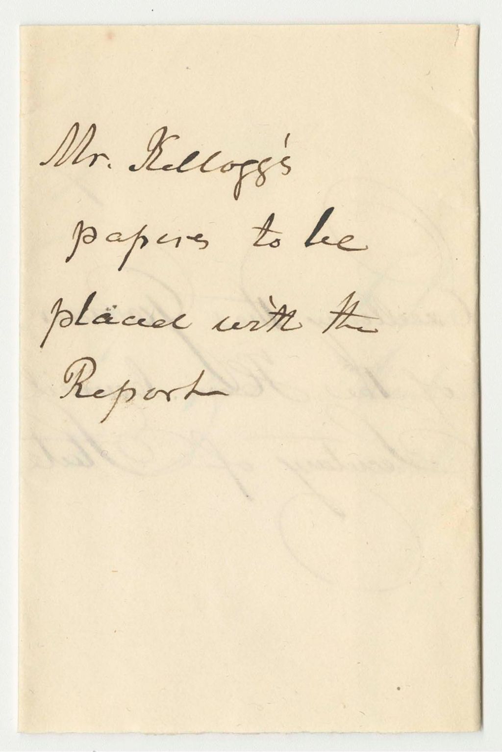 Miniature of Papers for the Report on the Acount of Elijah Kellogg