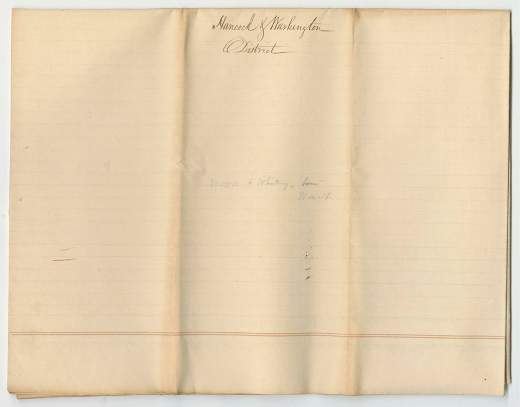 Miniature of Votes from Hancock and Washington Districts for Representative to Congress