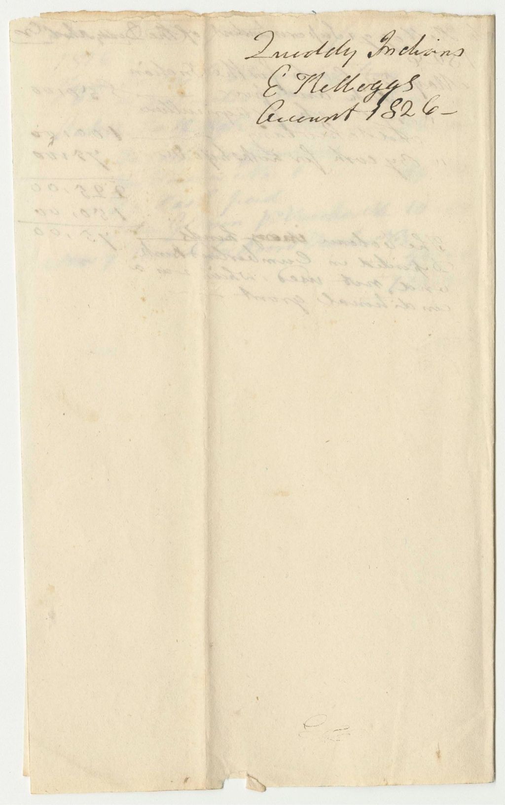Miniature of Account of Elijah Kellogg, Superintendent of the Passamaquoddy Indians