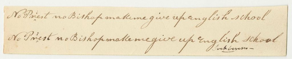 Miniature of Writing Samples from the Passamaquoddy School by Deacon Sockbason, Sockobe, and Thomas J. Moly