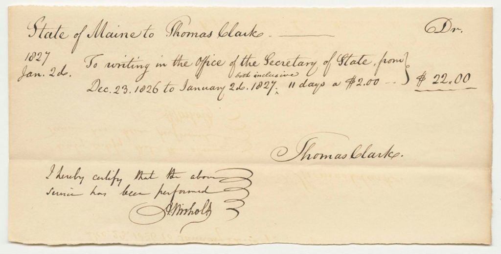 Miniature of Account of Thomas Clarkle