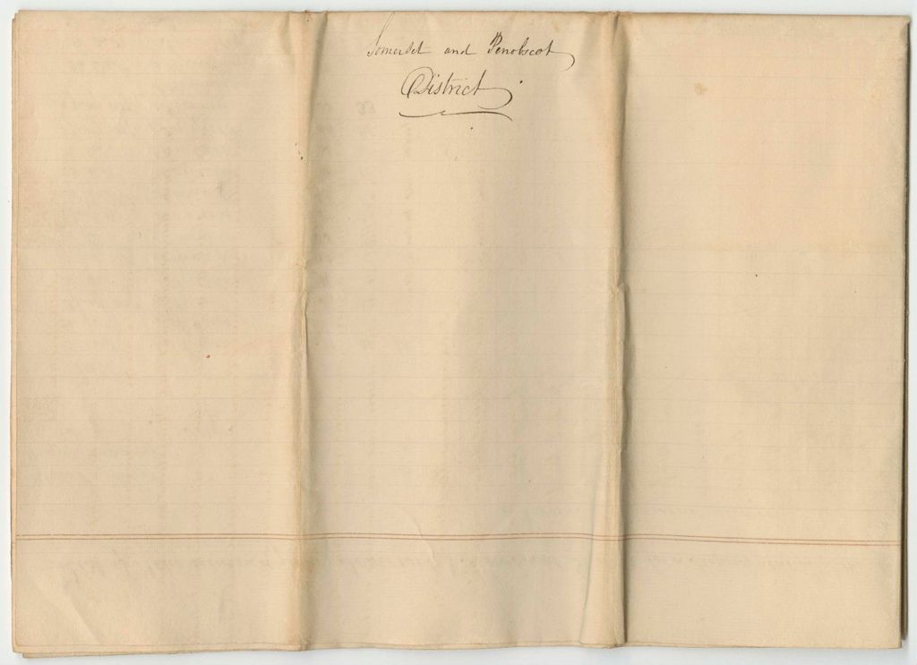 Miniature of Returns of Votes from Somerset and Pensobscot District for the 20th Congress