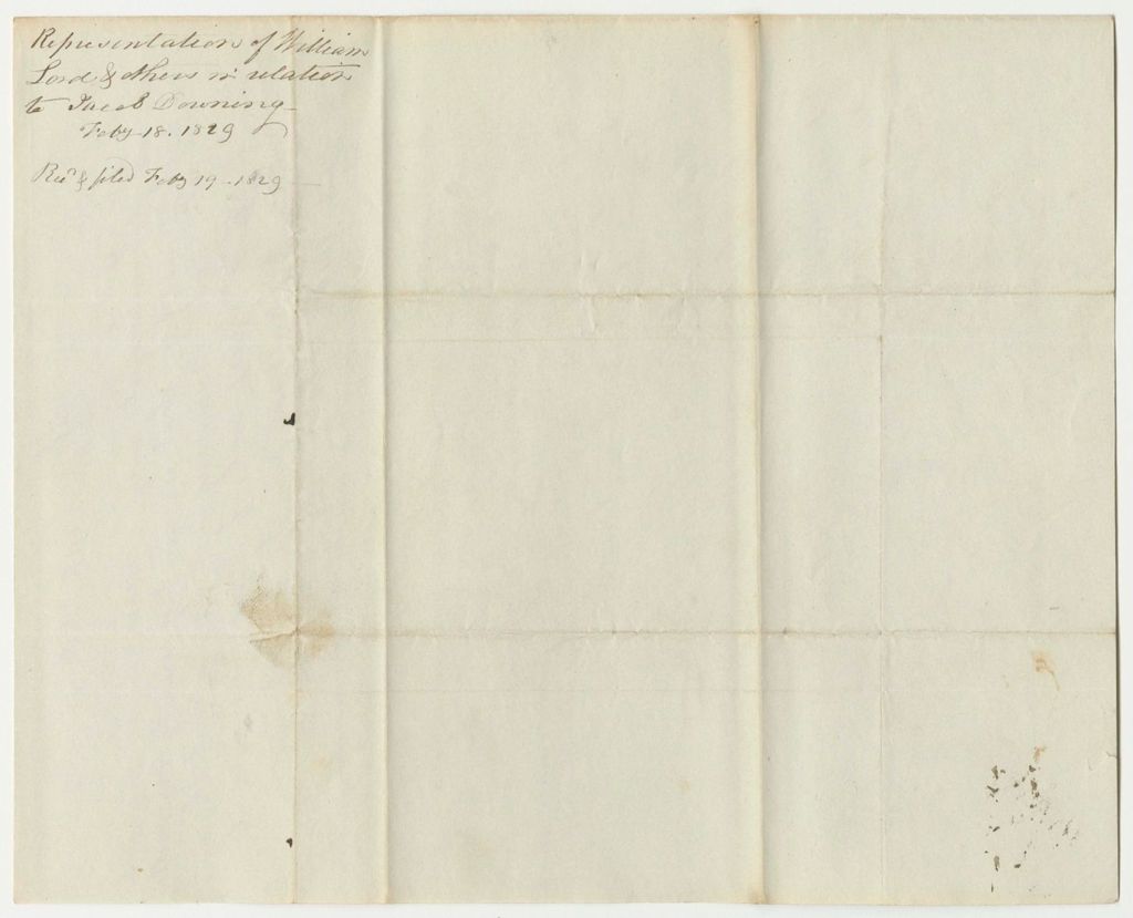 Miniature of Representation of William Lord and Others in Relation to Jacob Downing