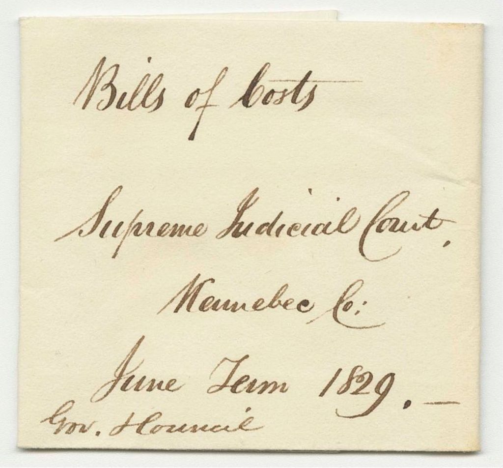 Miniature of General Bill of Costs, Court of Common Pleas, April Term 1829