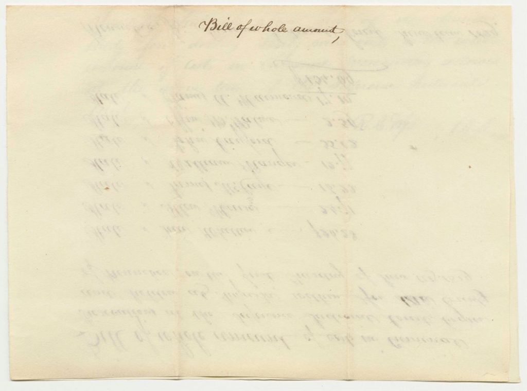 Miniature of Bill of Whole Amount of Costs in Criminal Prosecution at the Supreme Judicial Court in Augusta Within the County of Kennebec