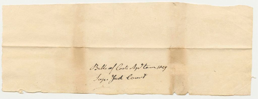 Miniature of Bill of Costs Before the Grand Jury and Other Costs in Criminal Cases Not Taxed in Any Special Bill, Supreme Judicial Court at York, April Term 1829
