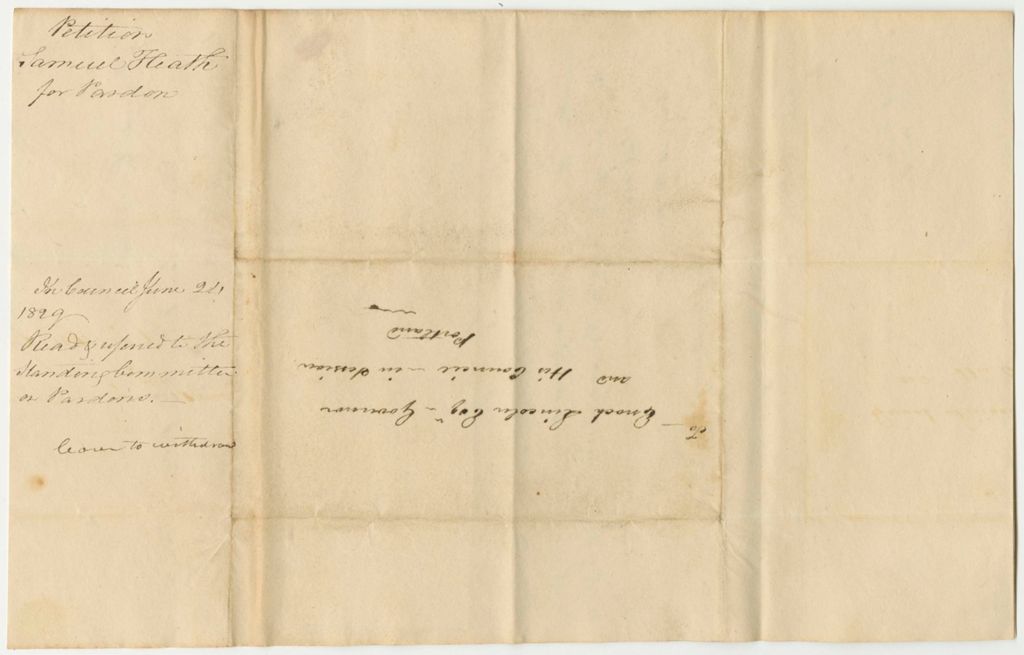 Miniature of Petition of Samuel Heath for a Pardon