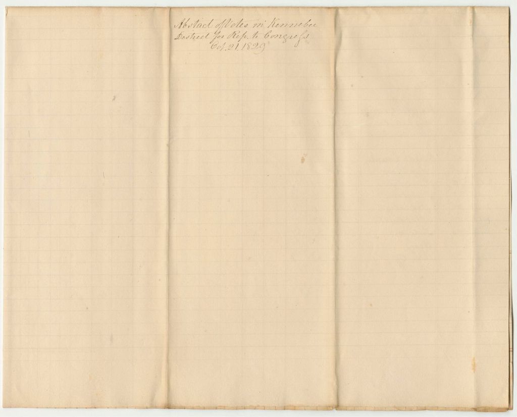 Miniature of Return of Votes for Representative to Congress from Kennebec District