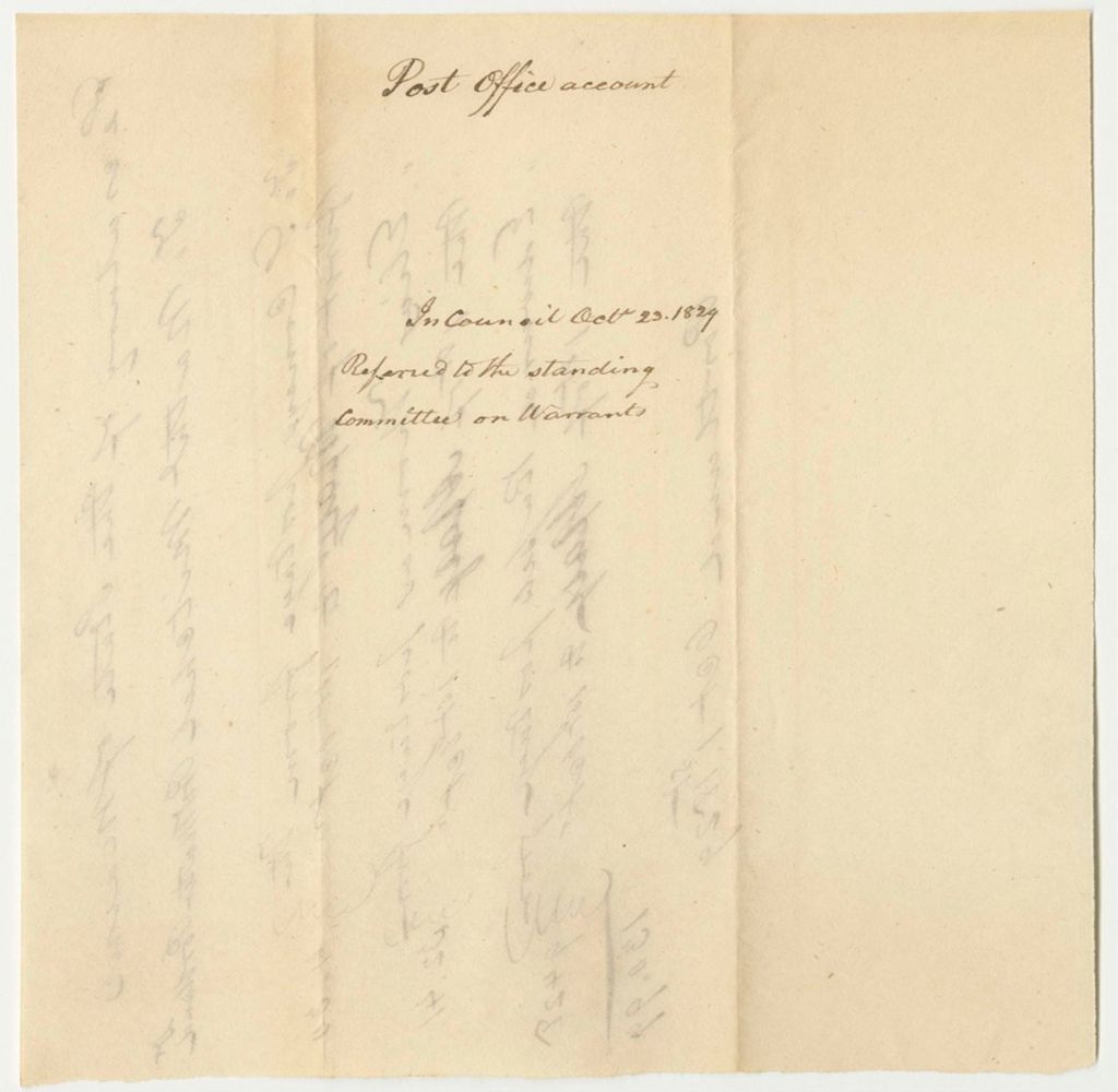 Miniature of Account of Nathaniel Mitchell, Esq., Postmaster of Portland