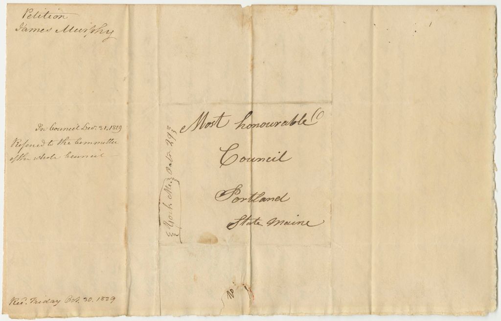 Miniature of Petitions of James Murphy for a Reprieve from the Death Sentence
