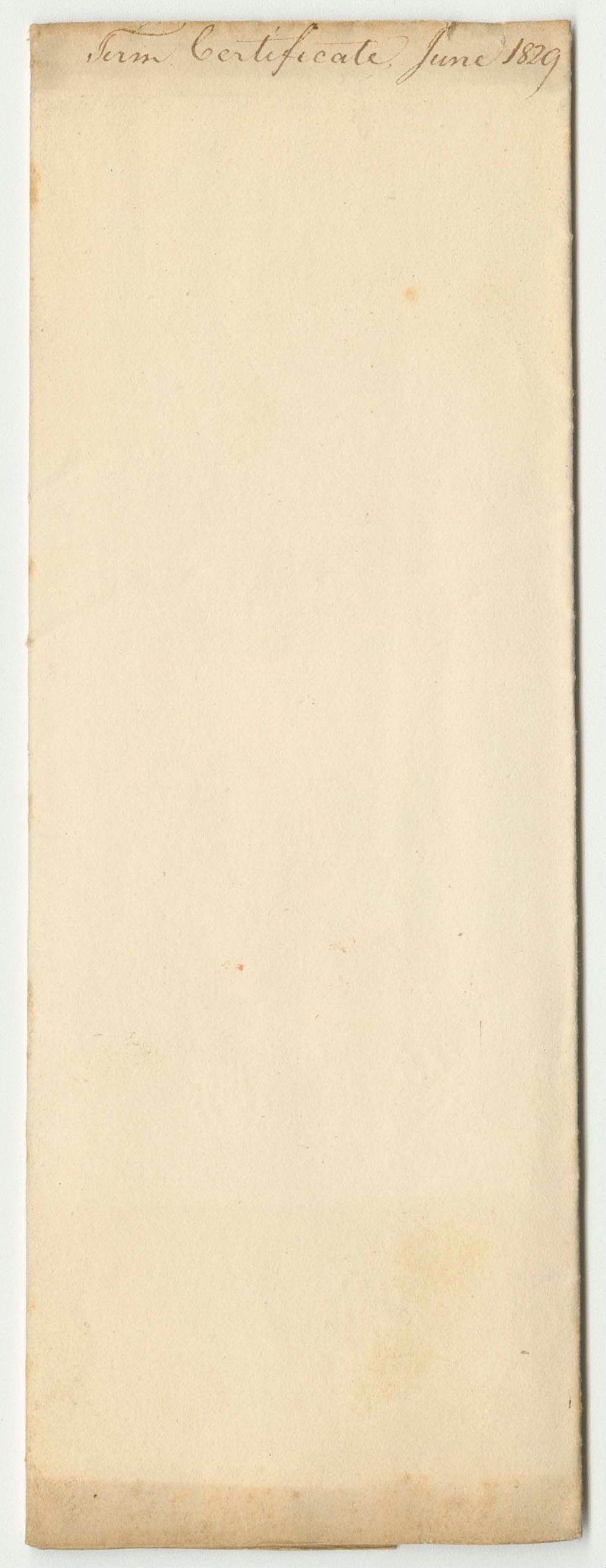 Miniature of Fines, Forfeitures, and Bills of Costs Accruing to the State of Maine at the Supreme Judicial Court in Washington County, June Term 1829