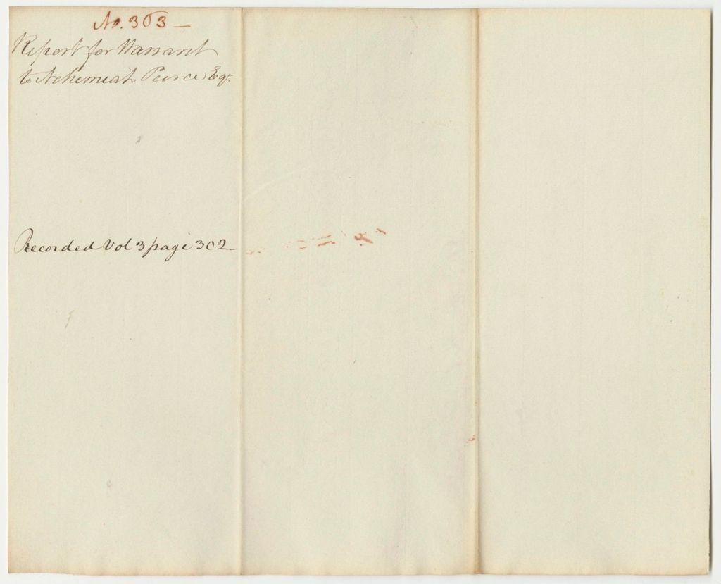 Miniature of Report 363: Report on the Warrant in Favor of Nehemiah Peirce, Esq., Agent for the Mattanawcook Road