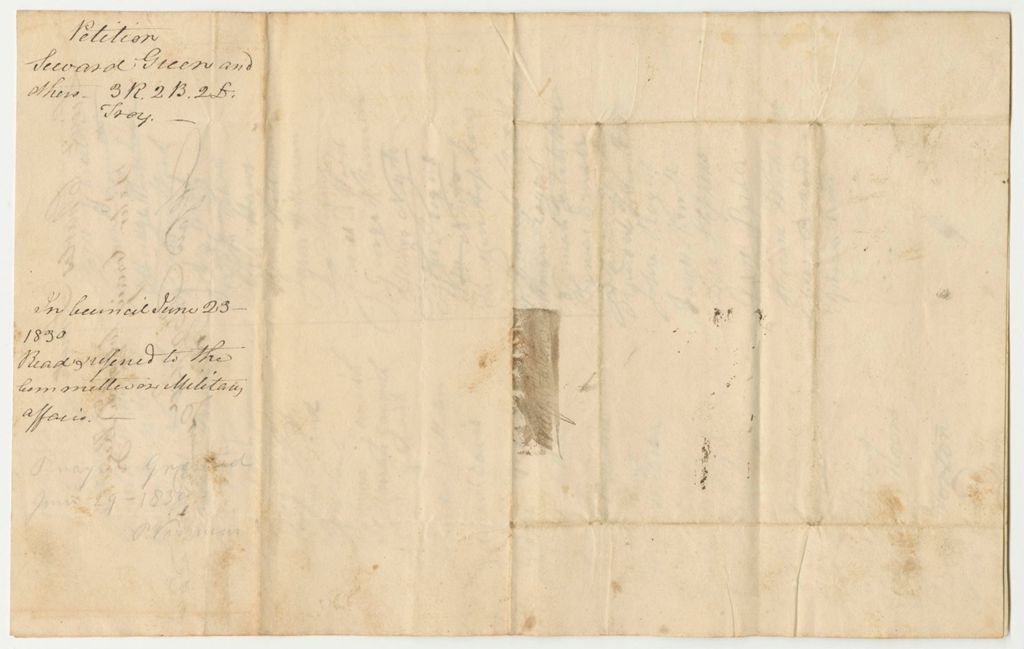 Miniature of Petition of Seward Green and Others for Division of the Company in Troy and Burnham