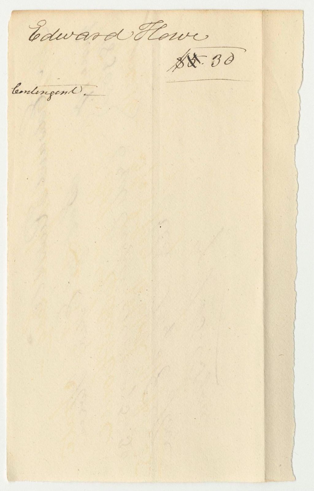 Miniature of Edward Howe's Bill for Carpet Binding in the Council Chambers