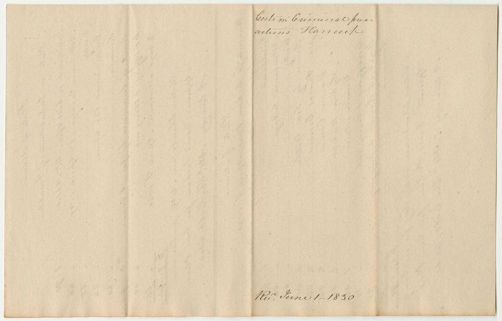 Miniature of Bills of Costs in Criminal Prosecutions at the Court of Common Pleas at Castine in Hancock County, June Term 1830