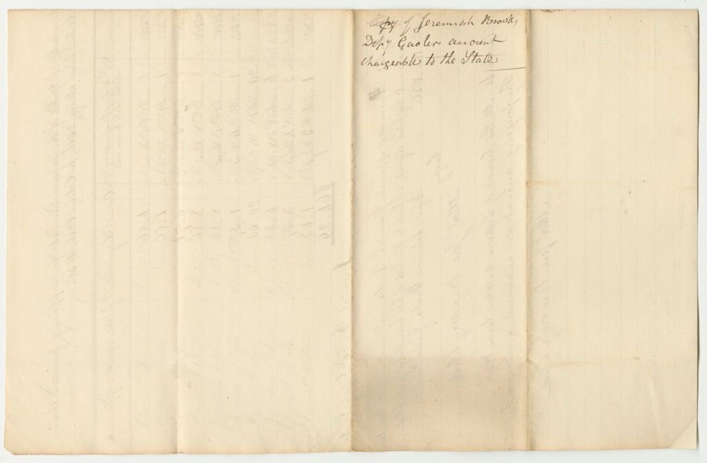 Miniature of Account of Jeremiah Brooks, Keeper of the State Gaol in York, of the Expenses Incurred for Supporting Prisoners Therein Committed Upon Charge or Conviction of Crimes and Offences Against the State, from May 25th to October 12th 1830
