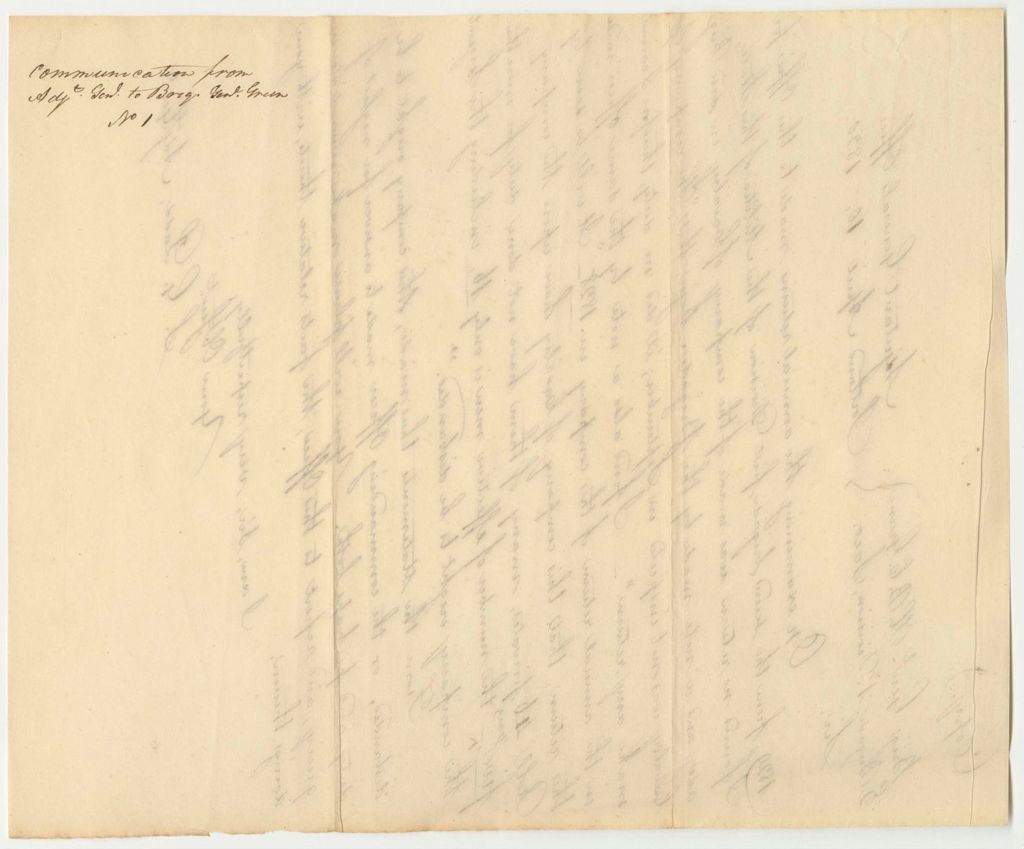 Miniature of Communication from S.G. Ladd, Adjutant General, to Brigadier General Henry B.C. Greene, in Relation to the 1829 Returns of the Second Brigade First Division