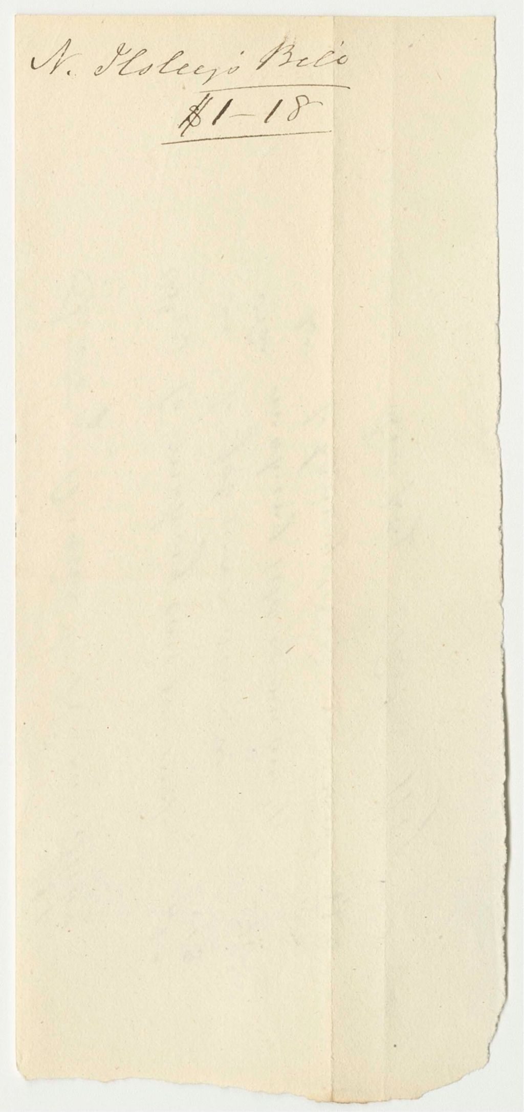Miniature of Nathan Libby's Bill for Making Case for Map, and Other Work in the State House