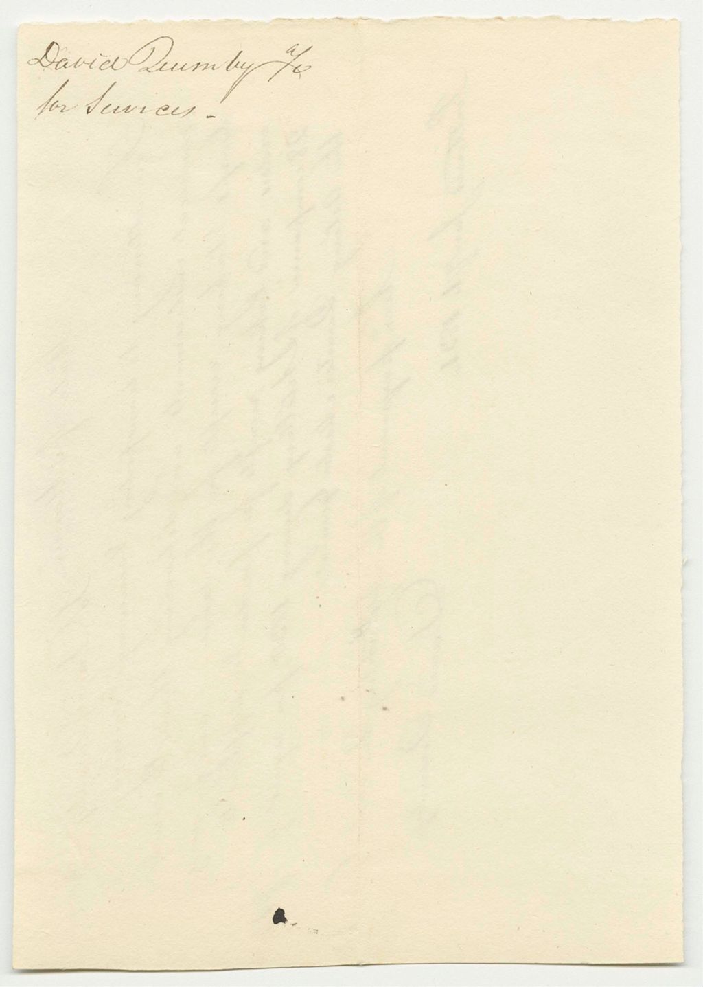 Miniature of David Quimby's Bill for Transporting Musical Instruments, and Other Services