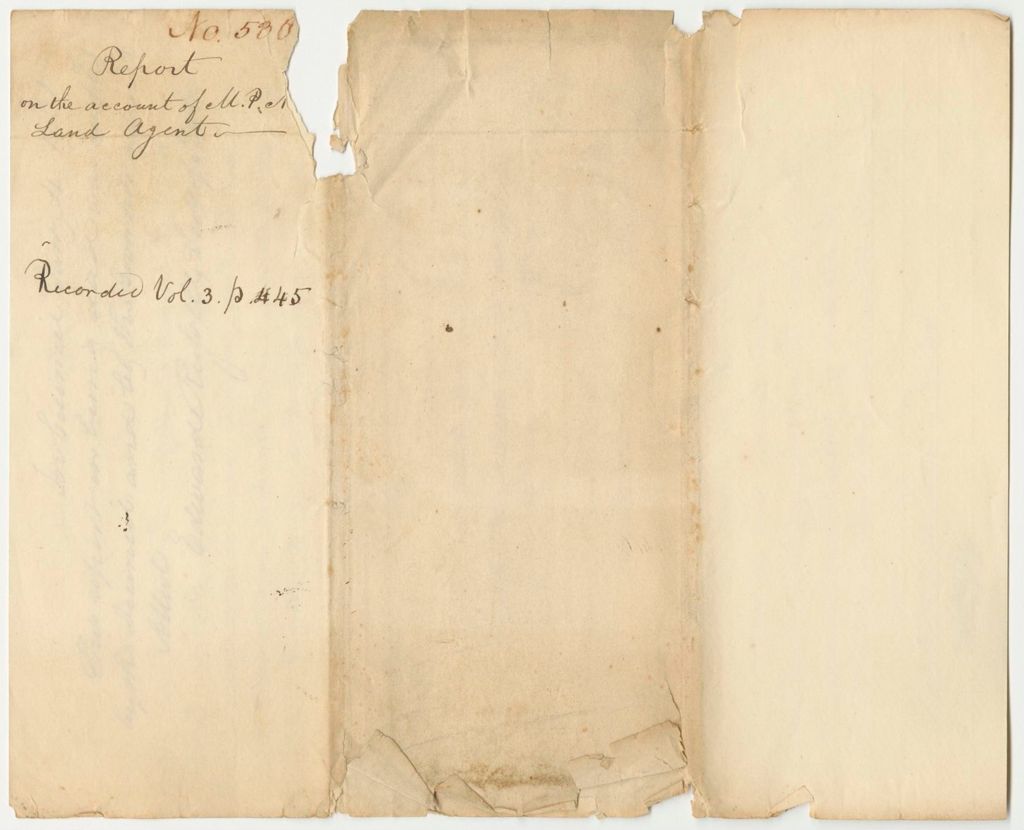 Miniature of Report 536: Report on the Account of Milford P. Norton, Land Agent