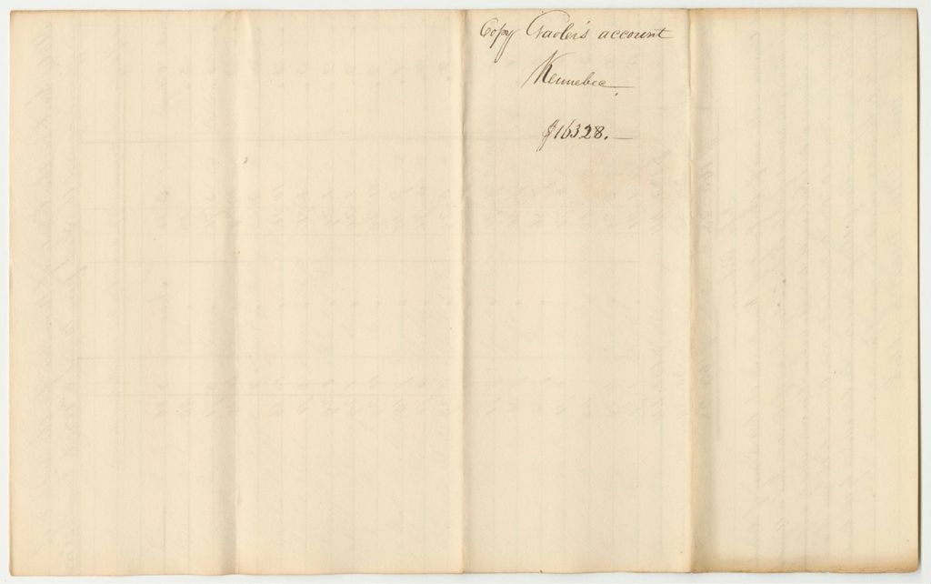 Miniature of Account of Jesse Robinson, Keeper of the State's Gaol in the County of Kennebec for the Support of Prisoners Therein Confined Upon Charge or Conviction of Crime or Offences Against the State from August 3rd to December 28th 1830