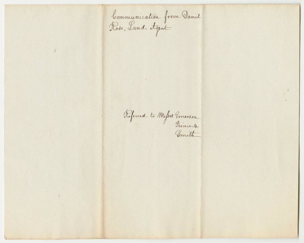 Miniature of Communication from Daniel Rose, Land Agent, Correcting Errors in His Account
