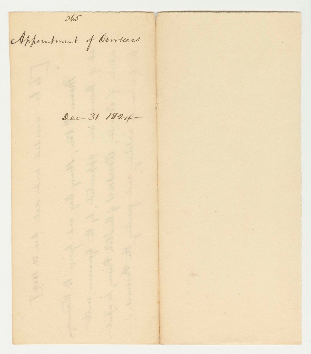 Miniature of Report 365: Appointment of Overseers of the State Prison
