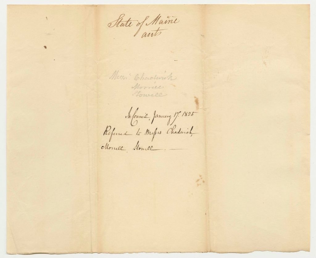 Miniature of Account of Samuel Hussey, Agent of the Penobscot Indians