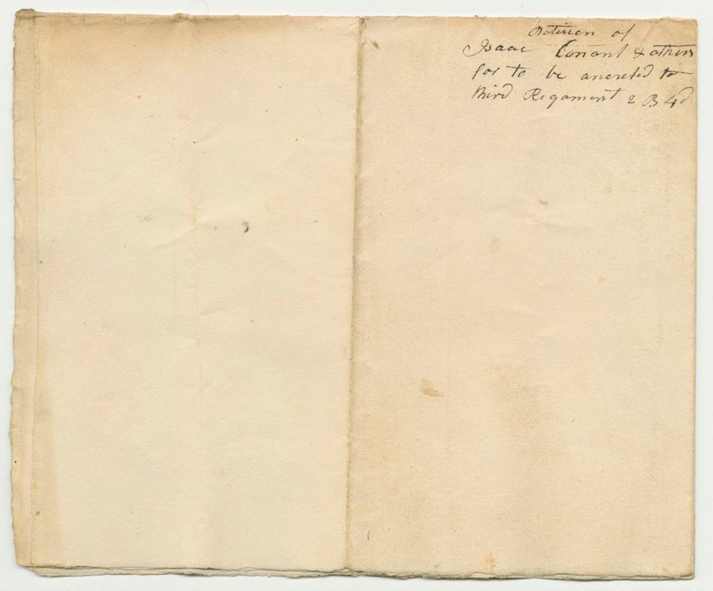 Miniature of Petition of Isaac Conant and Others, to be Annexed to the Third Regiment Second Brigade Fourth Division