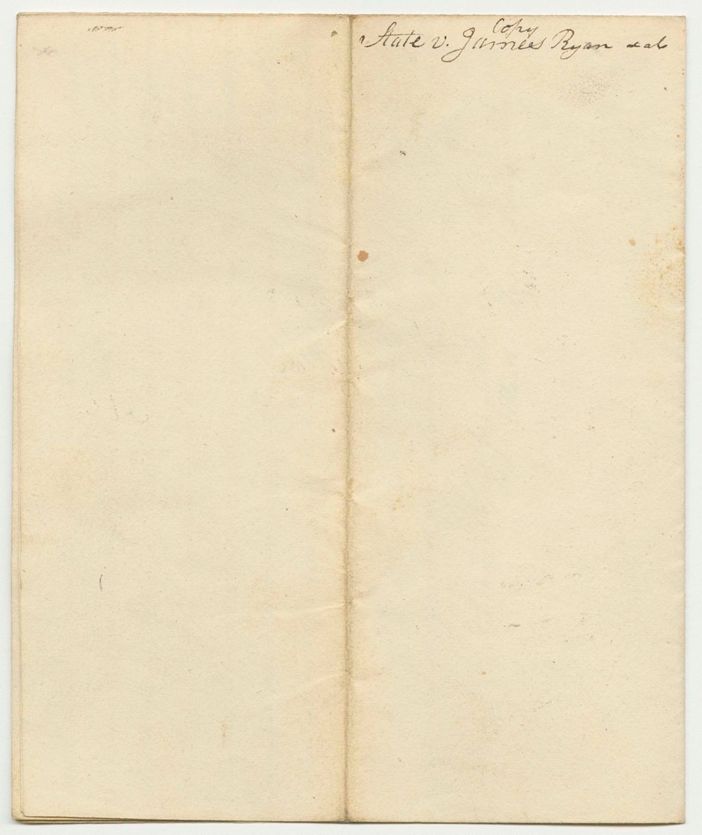 Miniature of State of Maine vs. James Ryan, Copy of Record