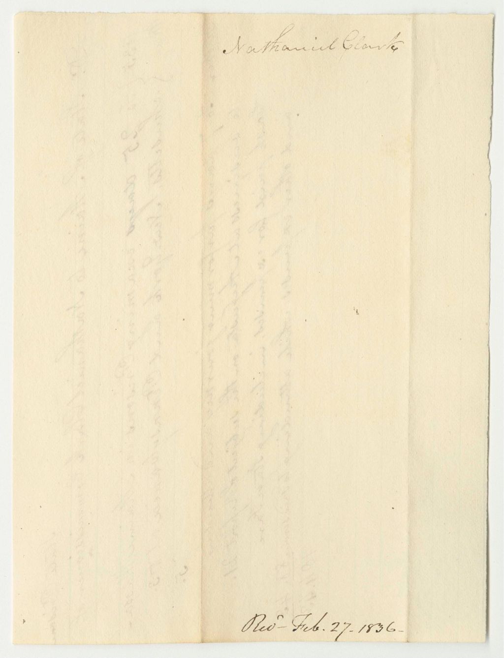 Miniature of Account of Nathaniel Clark, Commissioner of the State Prison