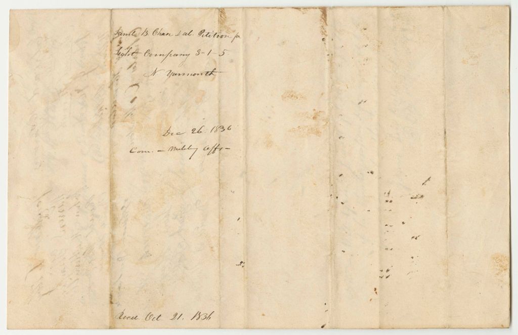 Miniature of Petition of Samuel B. Chase and Others for a Light Infantry Company in North Yarmouth
